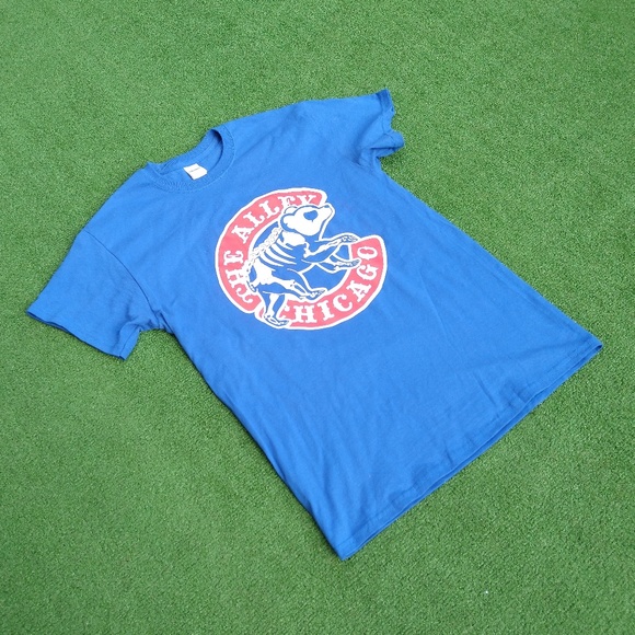 Chicago Cubs Baseball MLB Alley Alternate Skeleton/X-ray Logo Adult M Shirt New - Picture 1 of 3